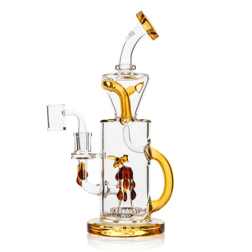 RED EYE GLASS APIARY DUAL UPTAKE KLEIN RECYCLER RIG - 10"