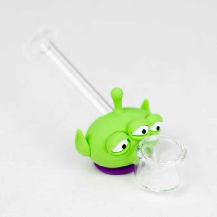 4" Alien Glass hand pipe-Assorted [H361]_2