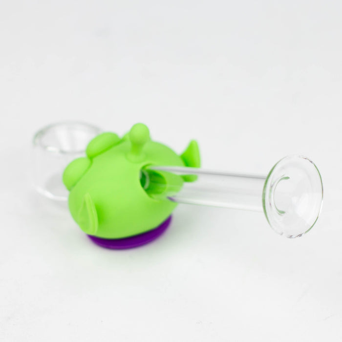 4" Alien Glass hand pipe-Assorted [H361]_3