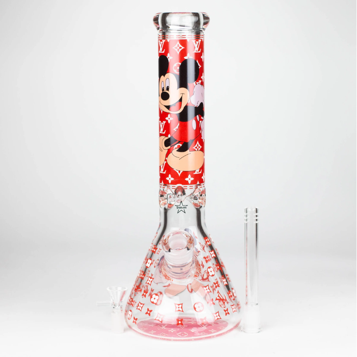 14" Cartoon Glow 9 mm glass bong [PIP835]_2