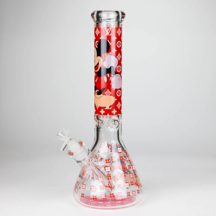 14" Cartoon Glow 9 mm glass bong [PIP835]_7