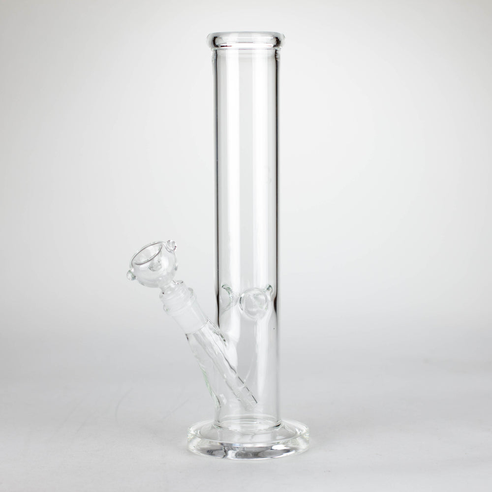 12" Clear Straight Tube Bong_0