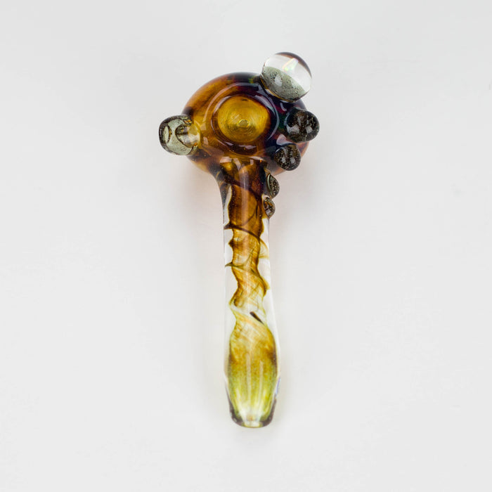 Shine Glassworks | Deluxe Frit Pipe with Large Opal - Made in Canada_5