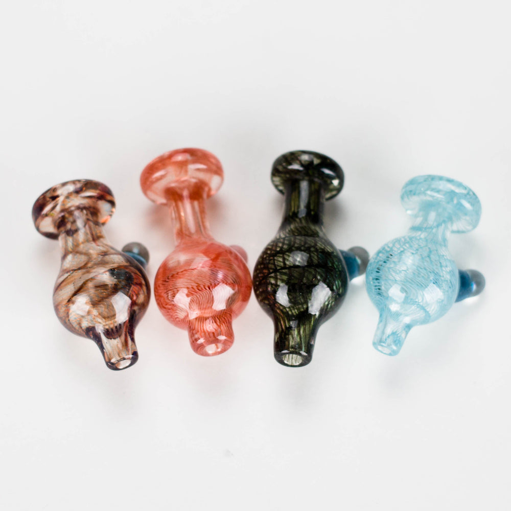 Shine Glassworks | Latticino Bubble Carb Cap - Made in Canada_0