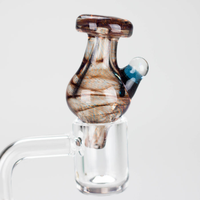 Shine Glassworks | Latticino Bubble Carb Cap - Made in Canada_2