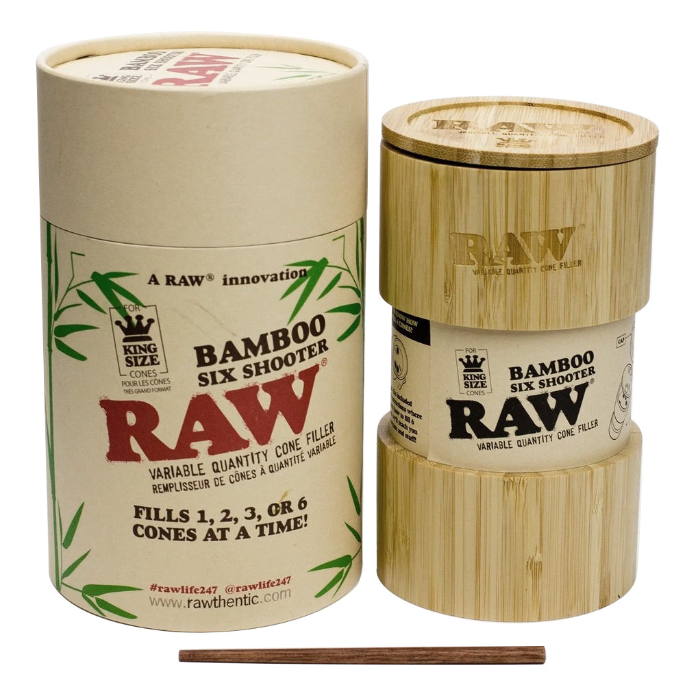 RAW BAMBOO SIX SHOOTER CONE FILLER - KING SIZE