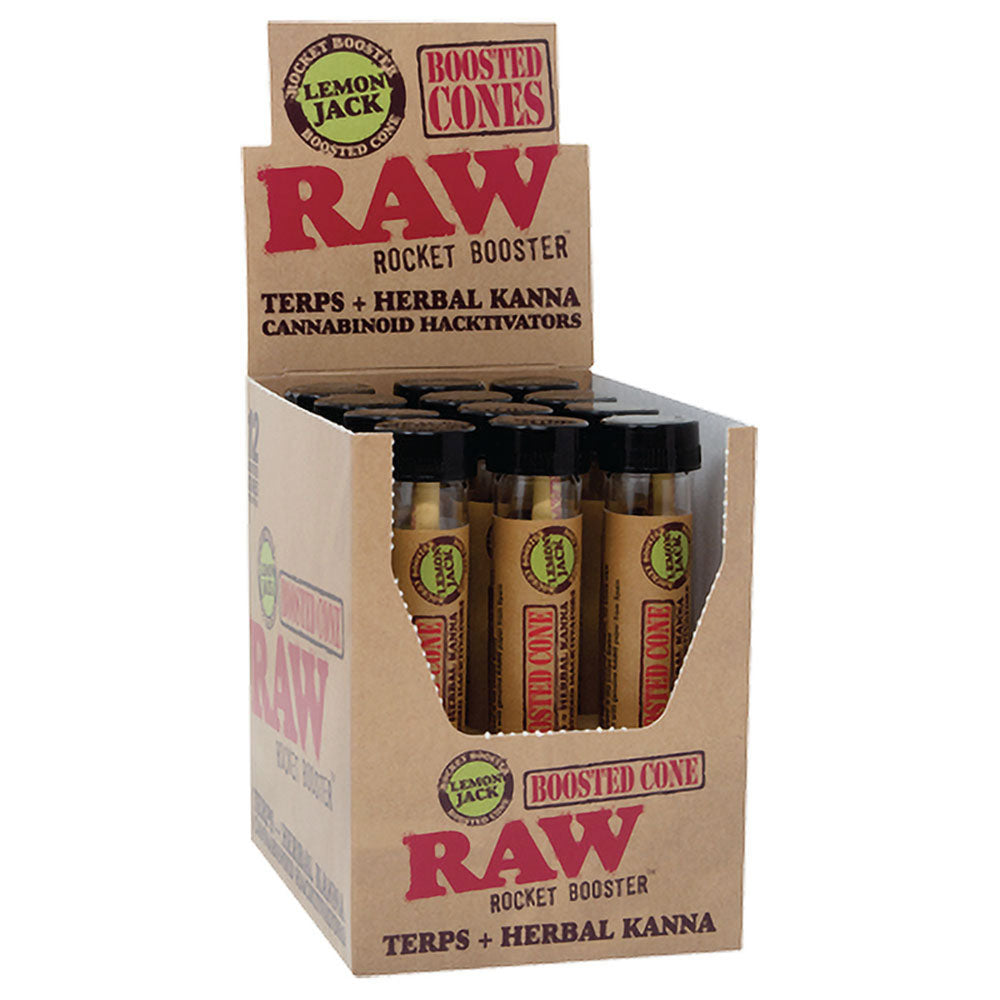 RAW ROCKET BOOSTER CONES - CASE OF 12 - LEMON JACK