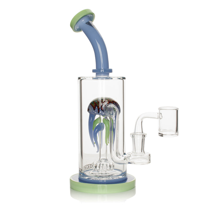 RED EYE GLASS JELLYFISH DAB RIG - 10"