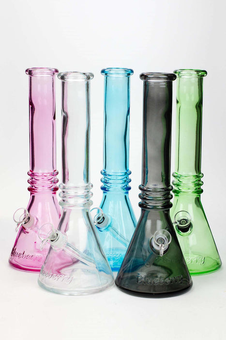 12" Blueberry colored soft glass water bong_0