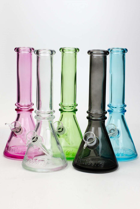 10" Blueberry colored soft glass water bong_0