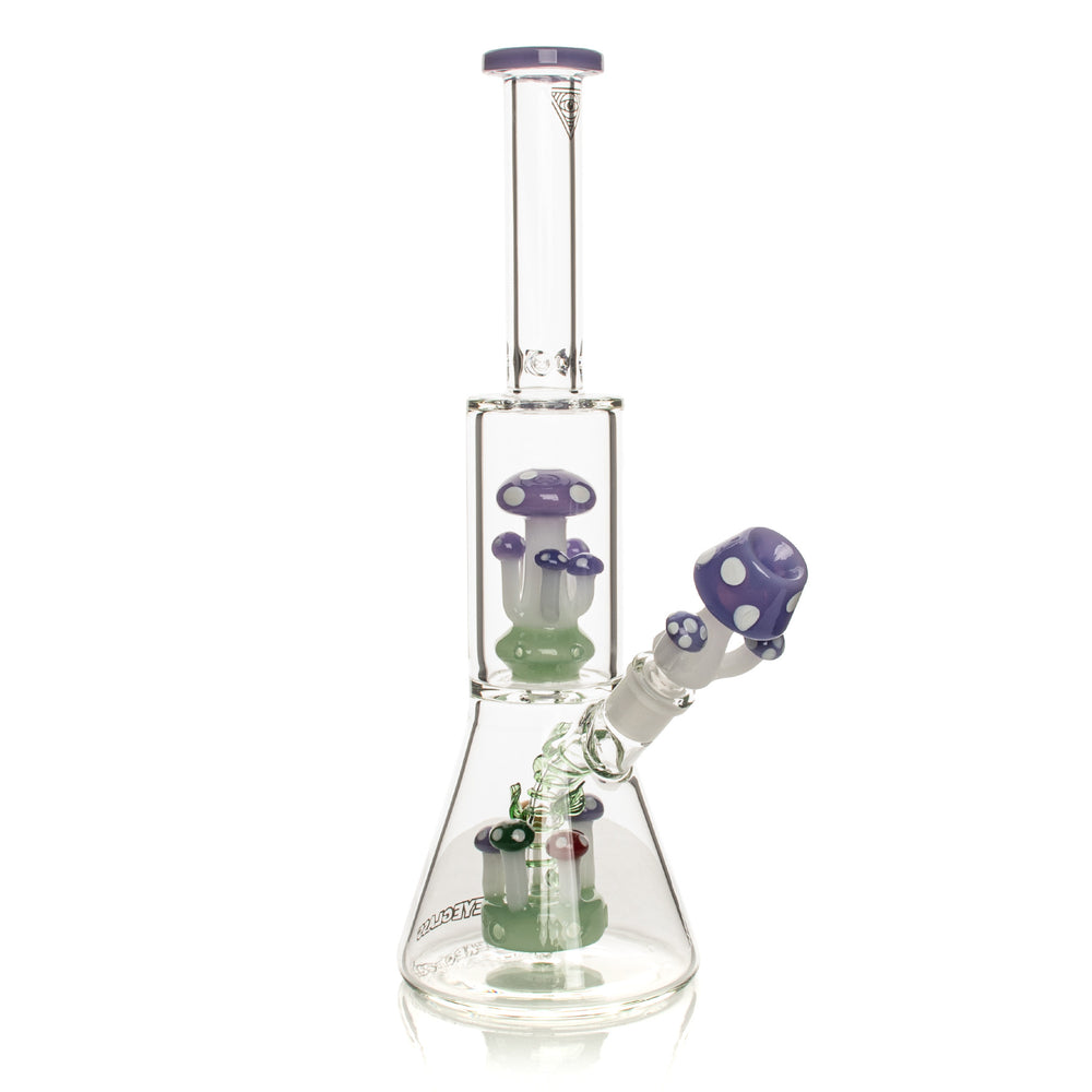 RED EYE GLASS AMANITA DUAL CHAMBER BONG - 12"