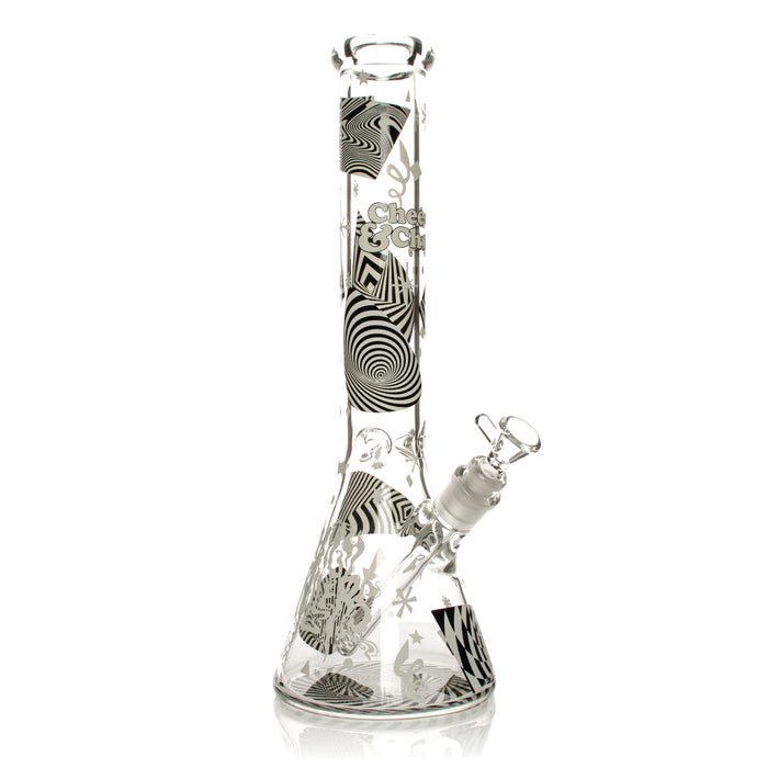 CHEECH & CHONG OPTICAL ILLUSION GLOW IN THE DARK BONG - 15"