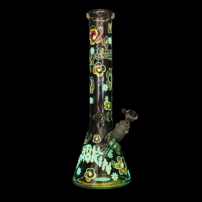 CHEECH & CHONG TIE DYE GLOW IN THE DARK BONG - 15"