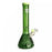 RED EYE GLASS HERA BEAKER BONG - GREEN - 15"