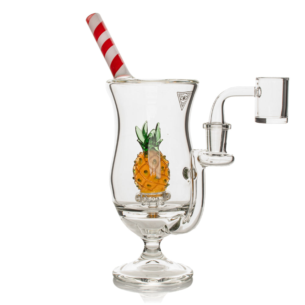 RED EYE GLASS PINA COLADA DAB RIG - 9.5"