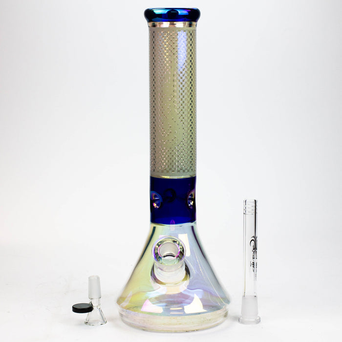 13" Genie electroplated glass beaker bong ( F11 )_15