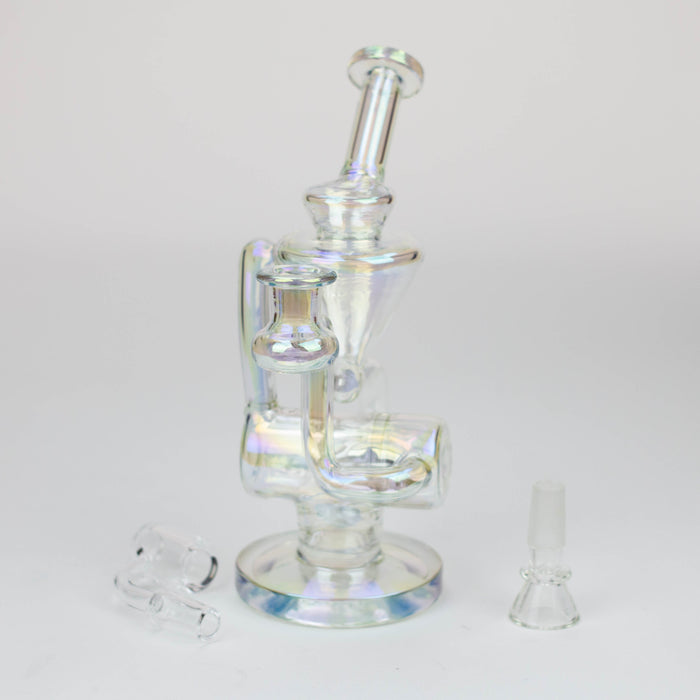 8" 2-in-1 electroplated glass recycler rig_6