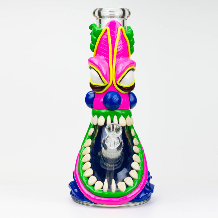 12.5"  Resin 3D artwork 7mm glass beaker water bong [TS109]_9