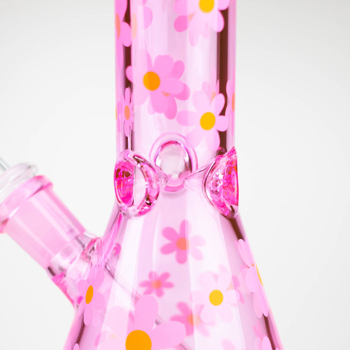 10" Color Glass Bong With Daisy Design [WP 061]_5