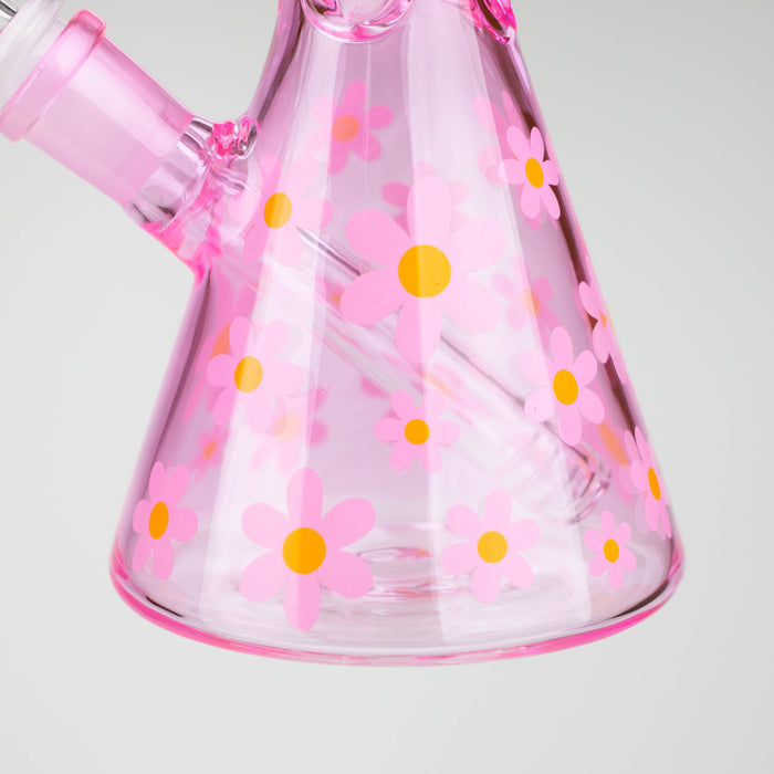 10" Color Glass Bong With Daisy Design [WP 061]_7