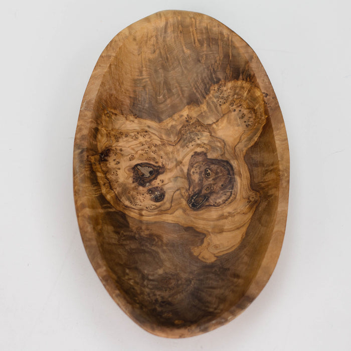 Olive Wood Oval Rolling Tray/Smoker's Gift_3