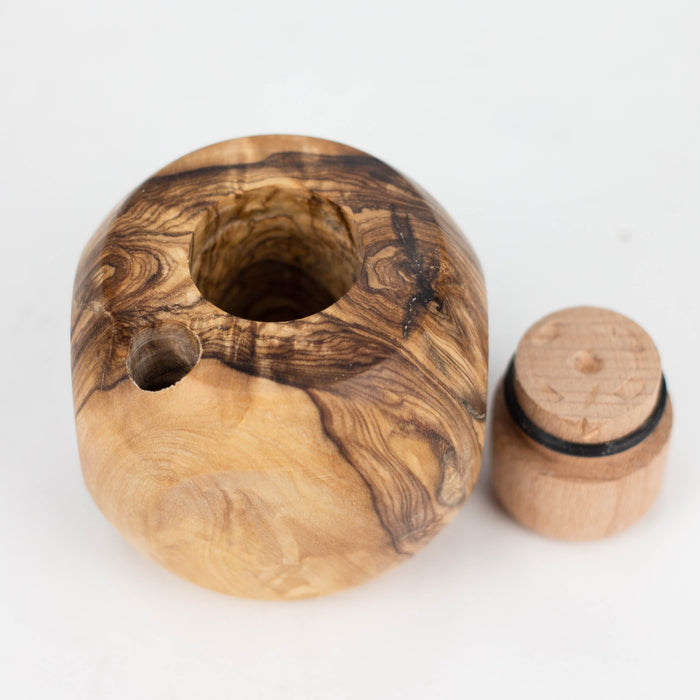 Olive Wood Apple Dugout/Smoker's Gift_6