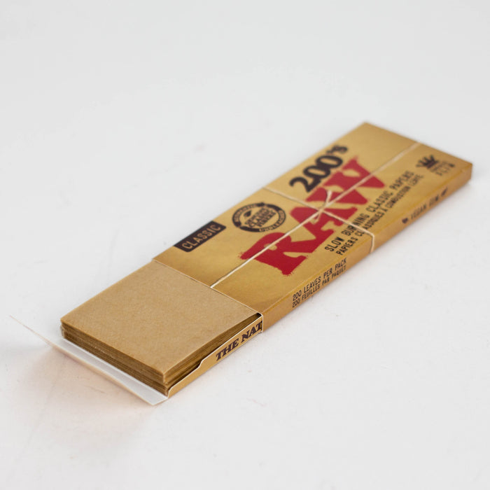 RAW 200's. Natural Unrefined King Slim paper Box of 40_2