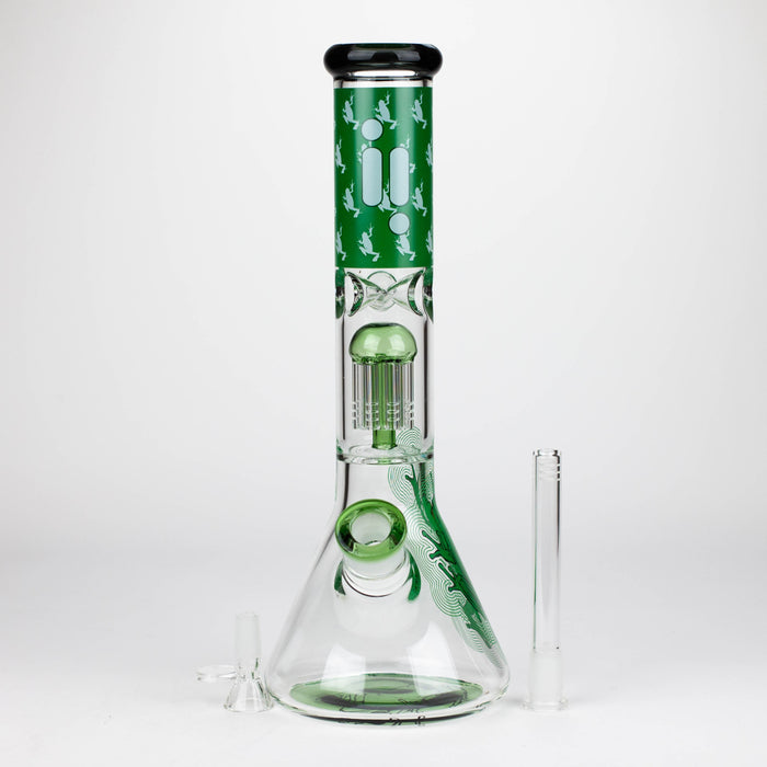 Infyniti | Untamed 14" 7 mm classic beaker water bong - Green Frog [GP2015]_2