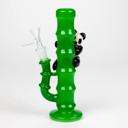 6.5" glass mini bong with a panda hanging on bamboo [XY-J17]_0