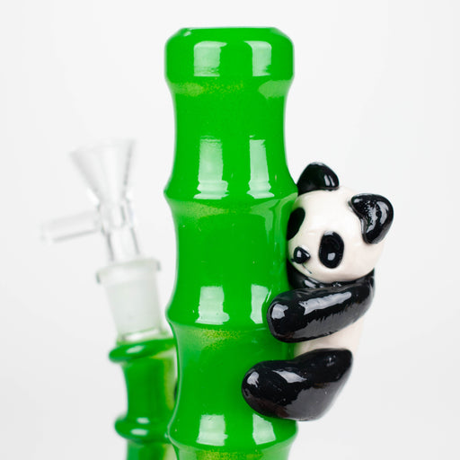6.5" glass mini bong with a panda hanging on bamboo [XY-J17]_1