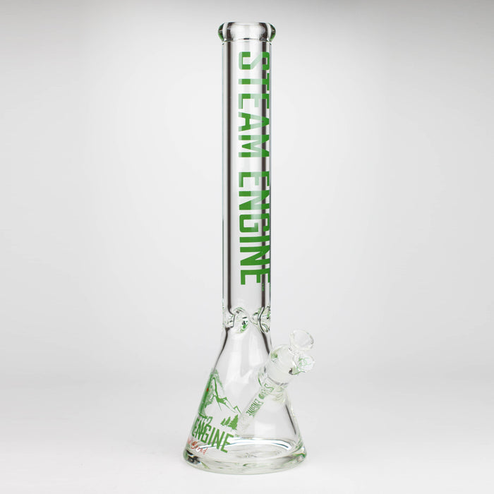 Steam Engine™ | 18 Inch 9mm glass bong with stickers by golden crown_5