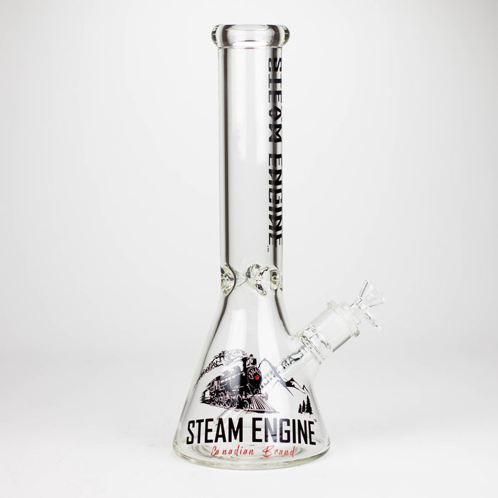 Steam Engine™ | 14 Inch 7mm glass bong with stickers by golden crown_11