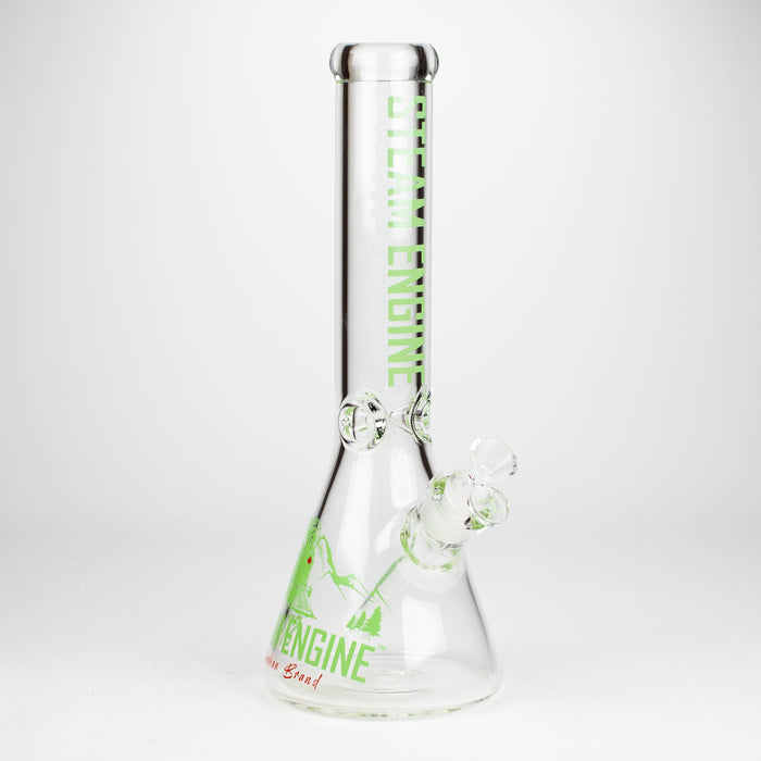 Steam Engine™ | 14 Inch 7mm glass bong with stickers by golden crown_6
