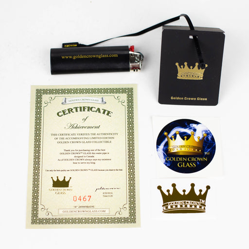 Golden Crown™ | 18 Inch 9mm Engraved Bong US Glass_1