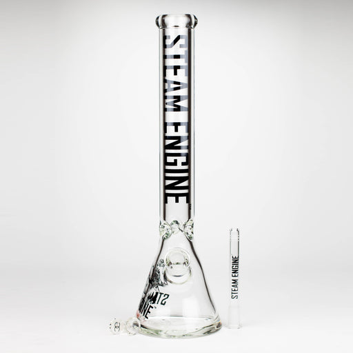Steam Engine™ | 18 Inch 9mm glass bong with stickers by golden crown_1
