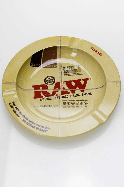 Raw metal ashtray with magnet backing_0