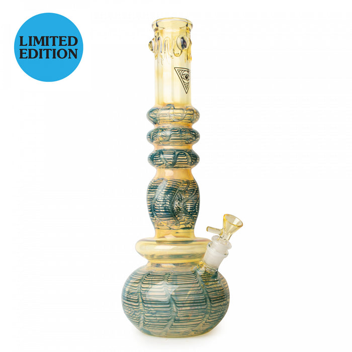 RED EYE GLASS TANTRA DONUT BUBBLE BASE BONG (LIMITED EDITION) - 14"