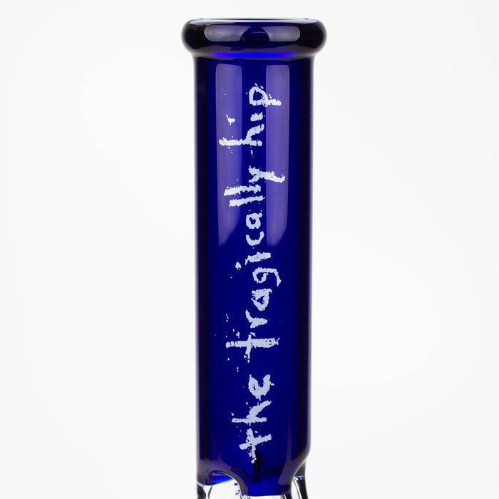 THE TRAGICALLY HIP-15.5" blue glass water pipe with single percolator by Infyniti_6