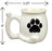 dog paw mug - white with black paw_1