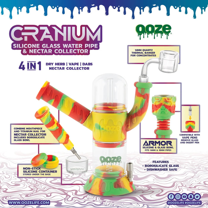 Ooze | Cranium Silicone Water Pipe, Dab Rig & Dab Straw_3