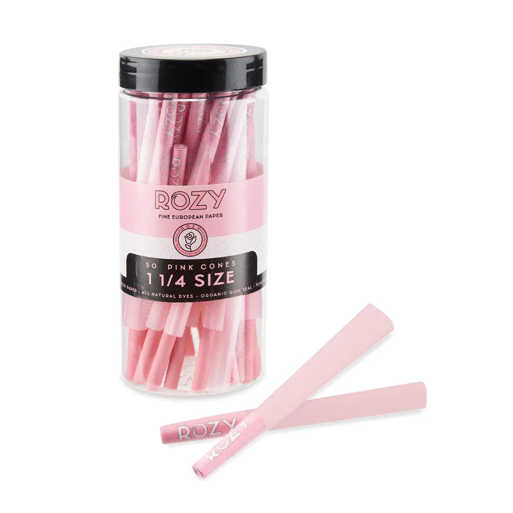 Rozy | Pink 1 ¼ Size Pre-Rolled Cones 6pk – 50ct Pack_0