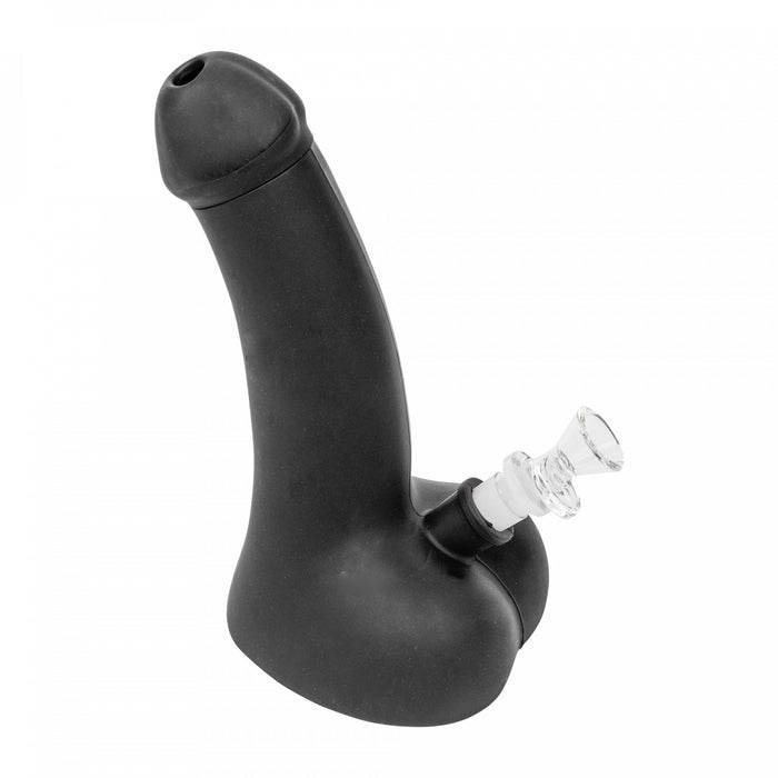 LIT SILICONE HEAD HONCHO WATER PIPE BONG - 9"